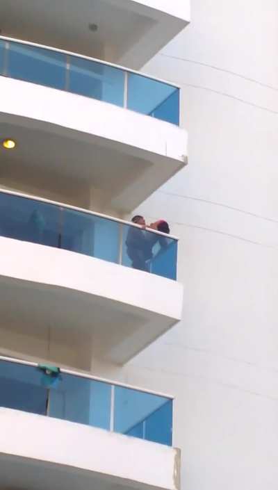 Couple Caught Fucking On Hotel Balcony