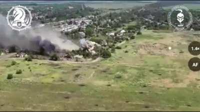 Ukrainian Paladin destroying a Russian position (date / position unknown)