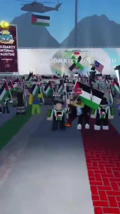 Sekumpulan remaja bawah umur yang tidak dibenarkan menyertai demonstrasi bantah kekejaman Israel di beberapa negara telah menganjurkan sendiri perhimpunan solidariti Palestin di aplikasi permainan Roblox.. 'Perhimpunan' itu dapat sambutan seluruh dunia.