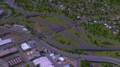 Main interchange traffic flow