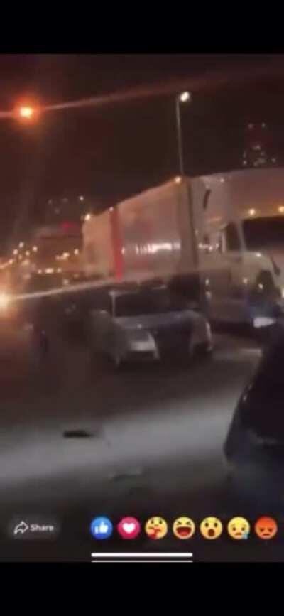 Semi runs over protestor in STL