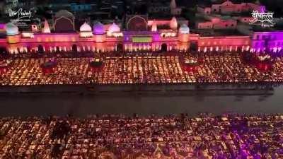 Ayodhya Deepotsav sets new Guinness World record with over 22,23,000 diyas on Deepotsav at 51 ghats of Ayodhya, including the Ram Ki Paidi.