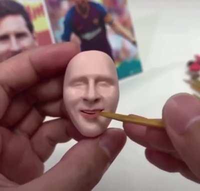 Mini Messi sculpture creation!