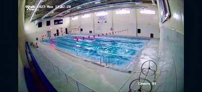 Swimming Pool during the Earthquake in Turkey