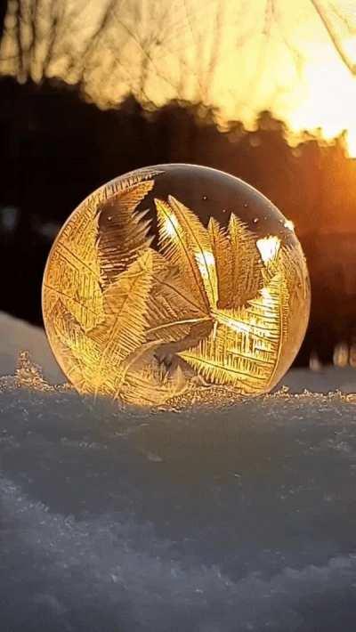 🔥 Magical footage of a bubble freezing at -15°C