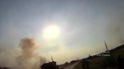 Chaotic battle in a field - Ukraine War