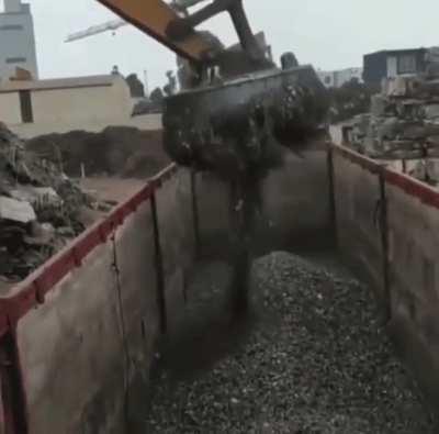 This magnet attachment for excavators