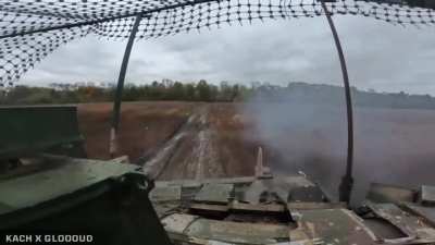 A mechanized assault consisting of two M2A2 Bradley BMPs and one M1A1 Abrams tank of the 47th mechanized brigade in the Kursk region. From October 25th 2024.