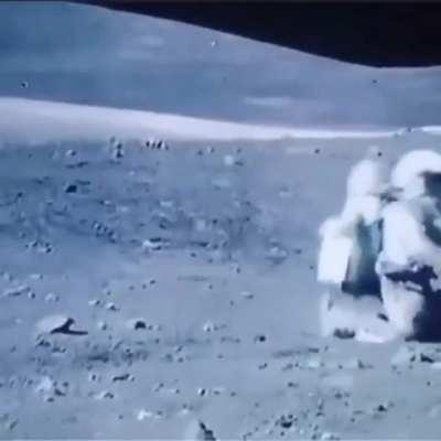 NASA bloopers, astronauts falling while on the surface of moon.