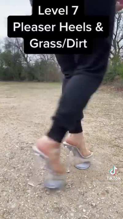 The way she can run with high heels on any surface.