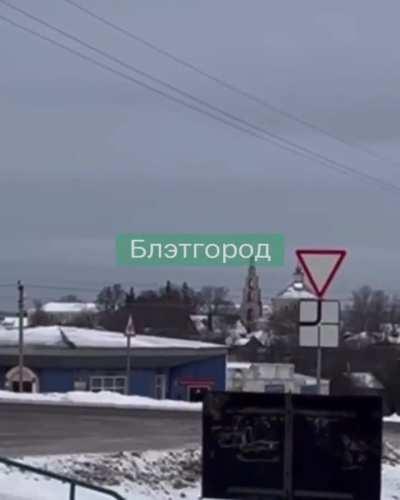 Russian IL-76 crashing today in Belgorod oblast