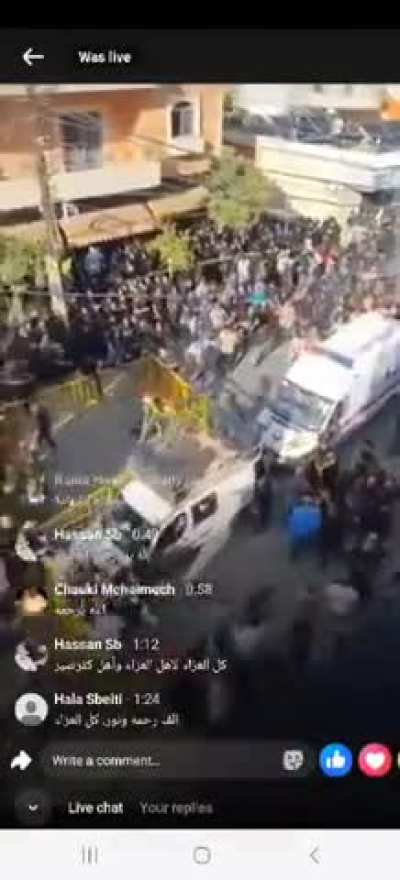 Explosion at Hezbollah Funeral