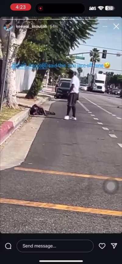 LA local beats man touching himself infront of school 