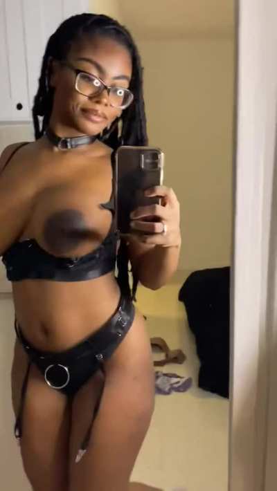 Big Tits Ebony Teen Porn GIF by santassweetest