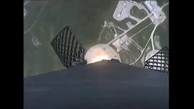 This video of the recent Falcon 9 rocket cutting through the clouds as it lands.