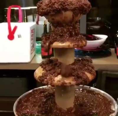 Cool, they got a chocolate fountain!