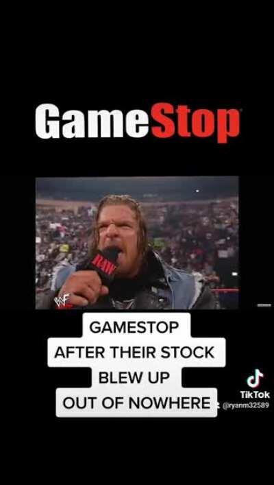 Gamestop after their stock blew up out of nowhere