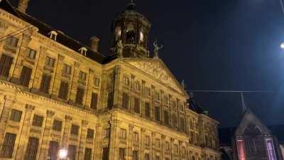 Dam Square during curfew - 25/01/2021, 21:15