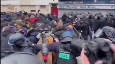 Just in Huge Protest in Paris due to pension reform