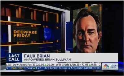 CNBC anchor Brian Sullivan stunned by live conversation with an A.I. persona of himself.