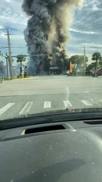 Massive explosion at Melbourne Fireworks store.