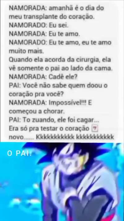 Kkkkkk o pai é o senhor plot Twist 