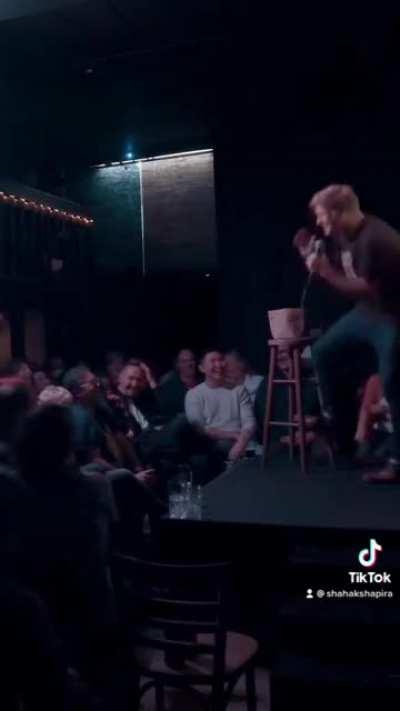 Deepest hole I ever dug myself at a comedy show (IG @ shahak)