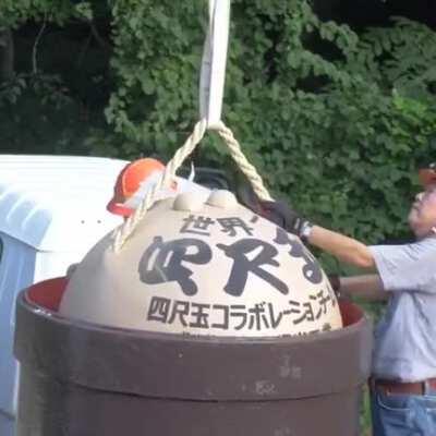 Wait for it.. 420 kg fireworks shell