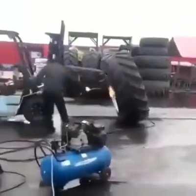 We will inflate the tyre with fire, WCGW?