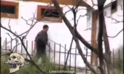 Chechen soldier instantly evaporates