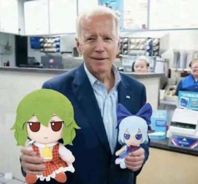 Joe biden hands you the funny plushy do you accept😳😳