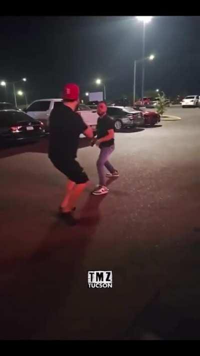 Drunk parking lot fight