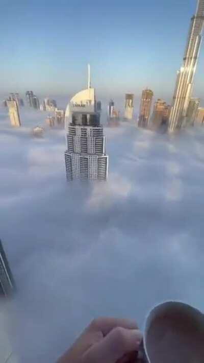 The view from this apartment in Dubai