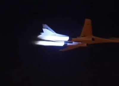 Tupolev Tu-160 full afterburner (not my video)