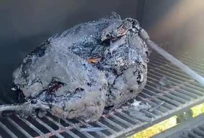 Slightly burned turkey