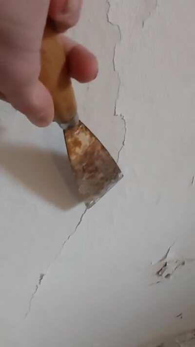 Peeling off the wall