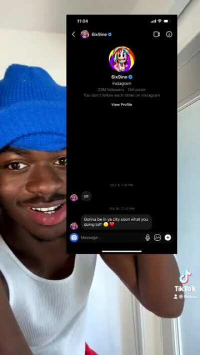 6ix9ine slides into Lil NasX's DM