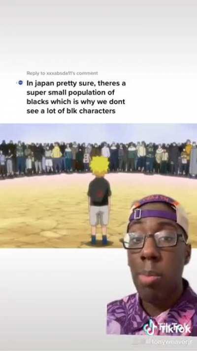 Man really tryna bring BLM to anime