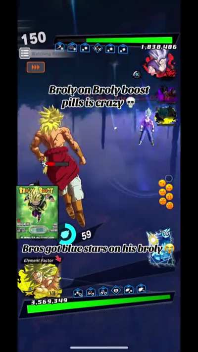 Who gave broly the broly boost pill 😭