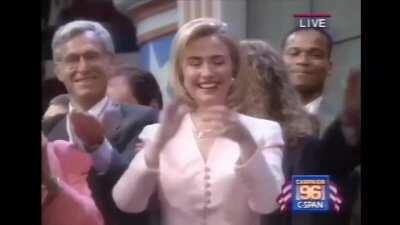 (1996) Macarena dancing at the DNC convention