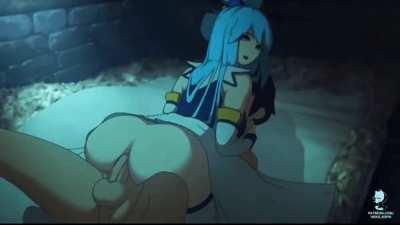 Aqua Creampied on a beautiful Moon lit night.. (neko_nsfw) [Konosuba]