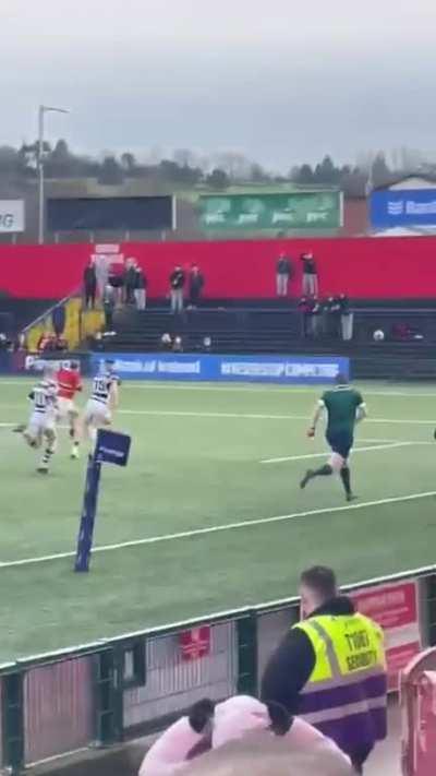 Last second try to win it against rival school in Munster senior cup. Some serious skill