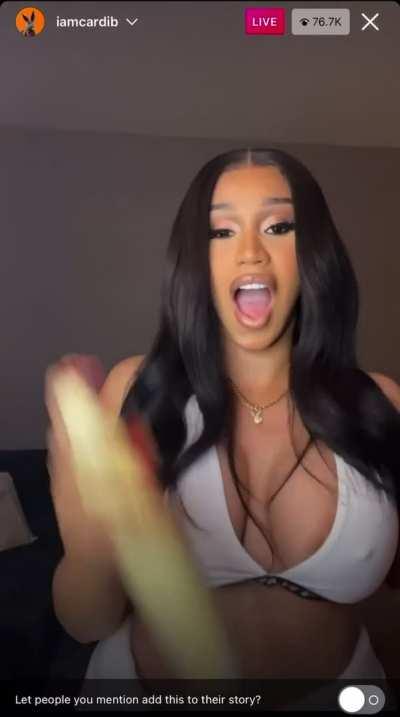 Cardi B Whip Shots on Live