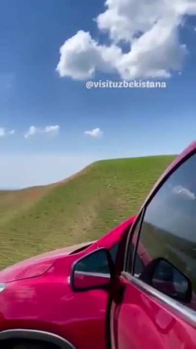 Treeless landscape in Uzbekistan