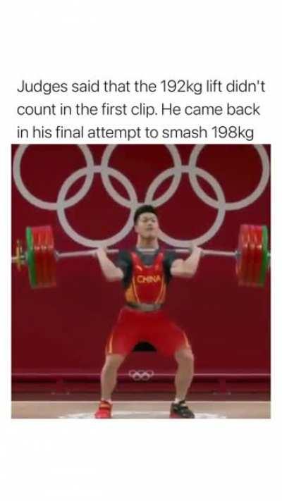 He has gold if he liftted 192 but went for world record just to prove a point