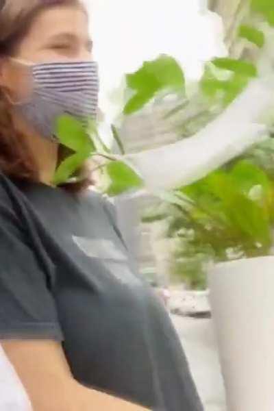 Alexandra Daddario's t-shirt struggling to hide her big tits