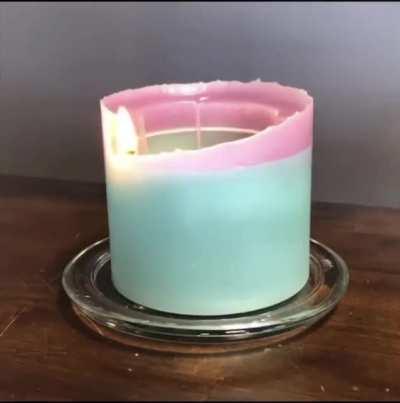 Spiral burning candle