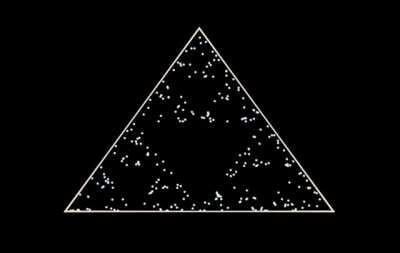 creating a sierpinski triangle using animated chaos game method