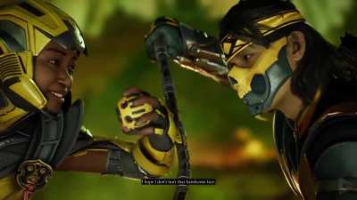 Cyrax flirts with Takeda