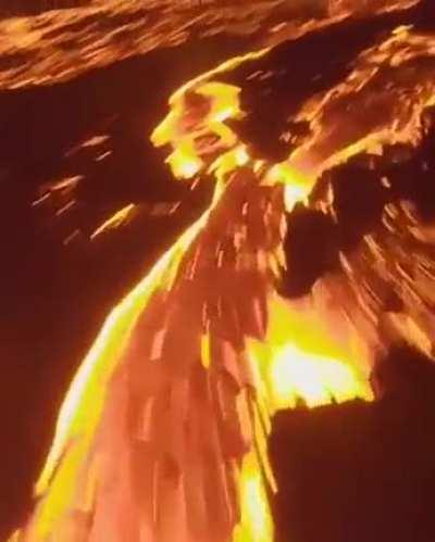 Flying a drone over an active volcano (NOT OC)